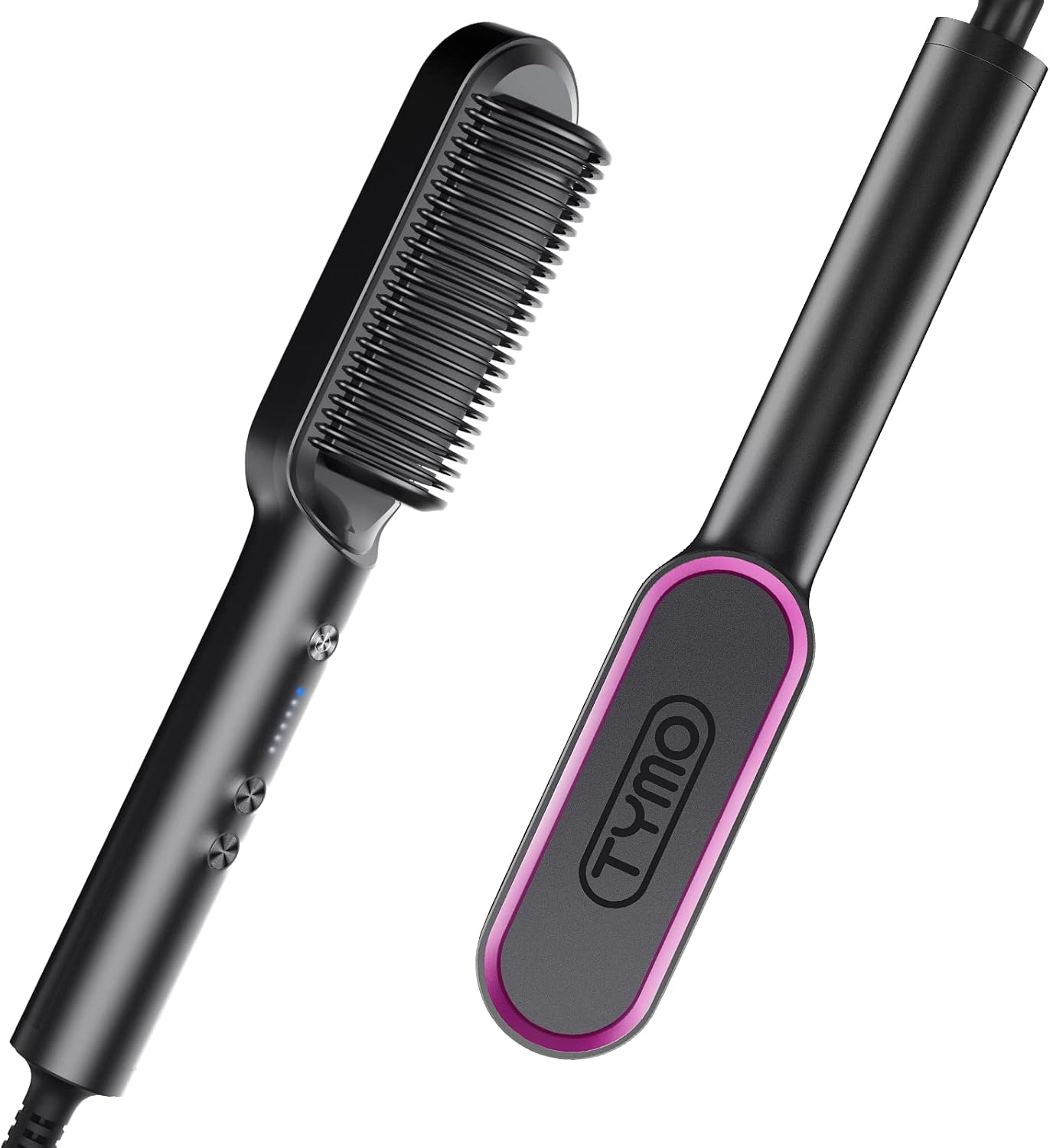 Hair Straightener Brush, Hair Iron with Built-in Comb