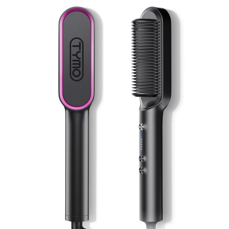 Hair Straightener Brush, Hair Iron with Built-in Comb